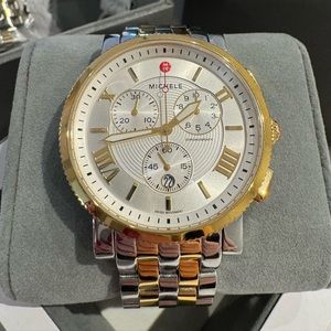 Michele Women’s Sport Sail Two-Tone Watch 38mm Dial